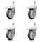 Service Caster 5 Inch Thermoplastic Rubber Swivel 12mm Stem Caster Set Total Lock Brake SCC SCC-TSTTL20S514-TPRB-M1215-4 - alternate 1